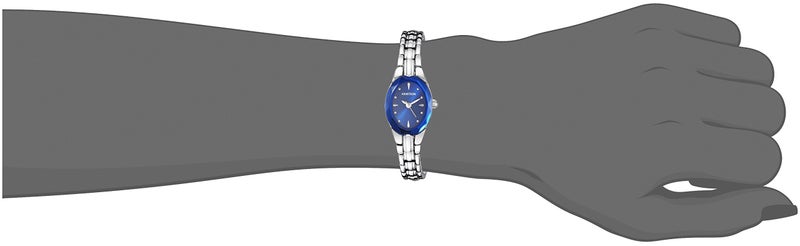 Armitron Women's 75/3313BLSV Sapphire Blue and Silver-Tone Bracelet Watch - Image 3