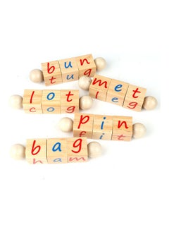 NIBEMINENT Flip Word Blocks English Letter Cognition Toy 15.8x14.5x5cm  - Image 3