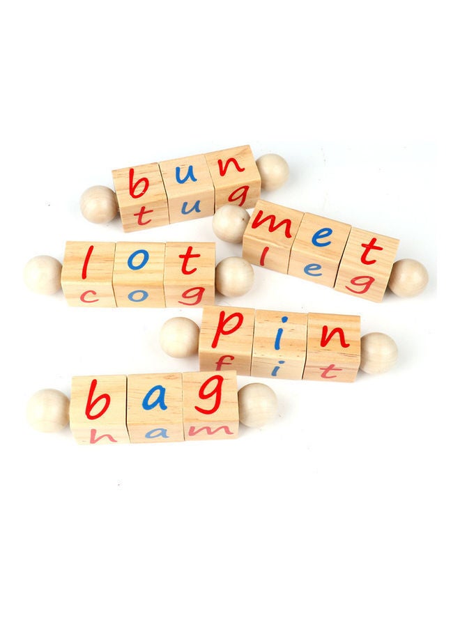 NIBEMINENT Flip Word Blocks English Letter Cognition Toy 15.8x14.5x5cm - Image 3