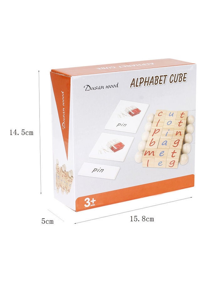 NIBEMINENT Flip Word Blocks English Letter Cognition Toy 15.8x14.5x5cm - Image 4