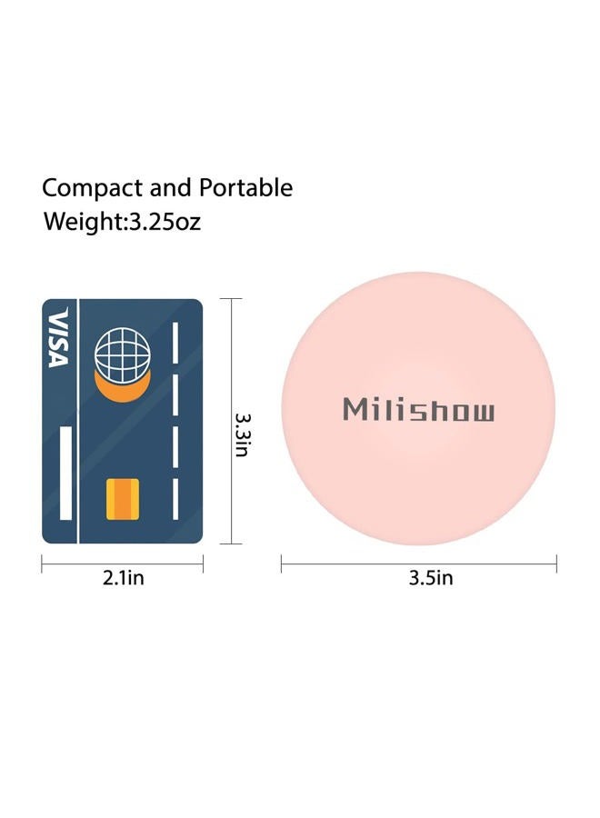 Milishow Compact Mirror with LED Light,1x/10x Magnifying Rechargeable Mirror,3.5in, Dimmable Travel Mirror for Purse,Pocket,Handheld 2-Sided Makeup Mirror - Image 5