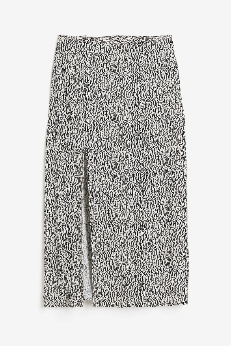 اتش اند ام Floral Print Front Slit Skirt