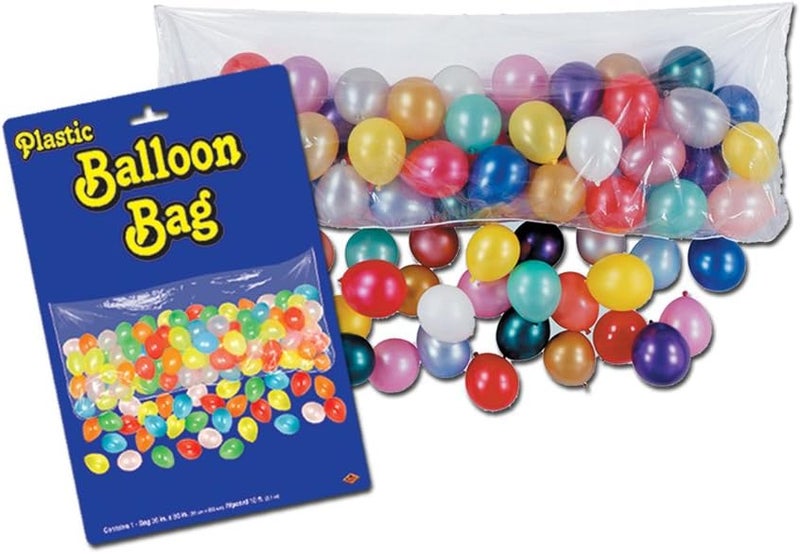 Beistle Plastic Balloon Drop Bag for Birthday and New Year's Eve Celebrations