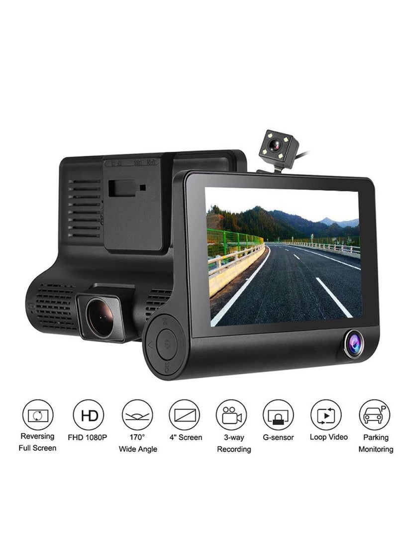 Arabest 3 Lens HD Night Vision Car DVR Rear View Video Dash Camera, Recording Camera, Monitor Special Car Recorder - Image 5