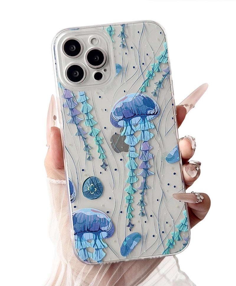 ILFINDYOU for iPhone 12 Pro Max Case (Military Grade Drop Protection) Phone Case Gifts TPU Shockproof Phone Cover Jellyfish-12PM - Image 1