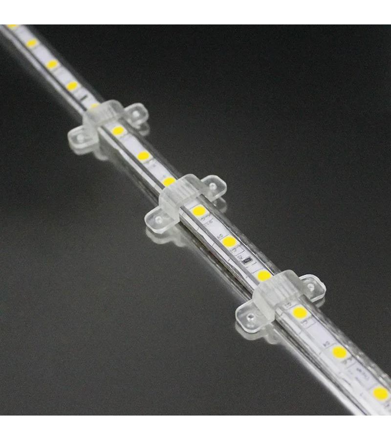 50 قطعة من المشابك البلاستيكية الشفافة المرنة لتثبيت شرائط LED للوحات العارية COB لديكورات الزفاف - Image 4