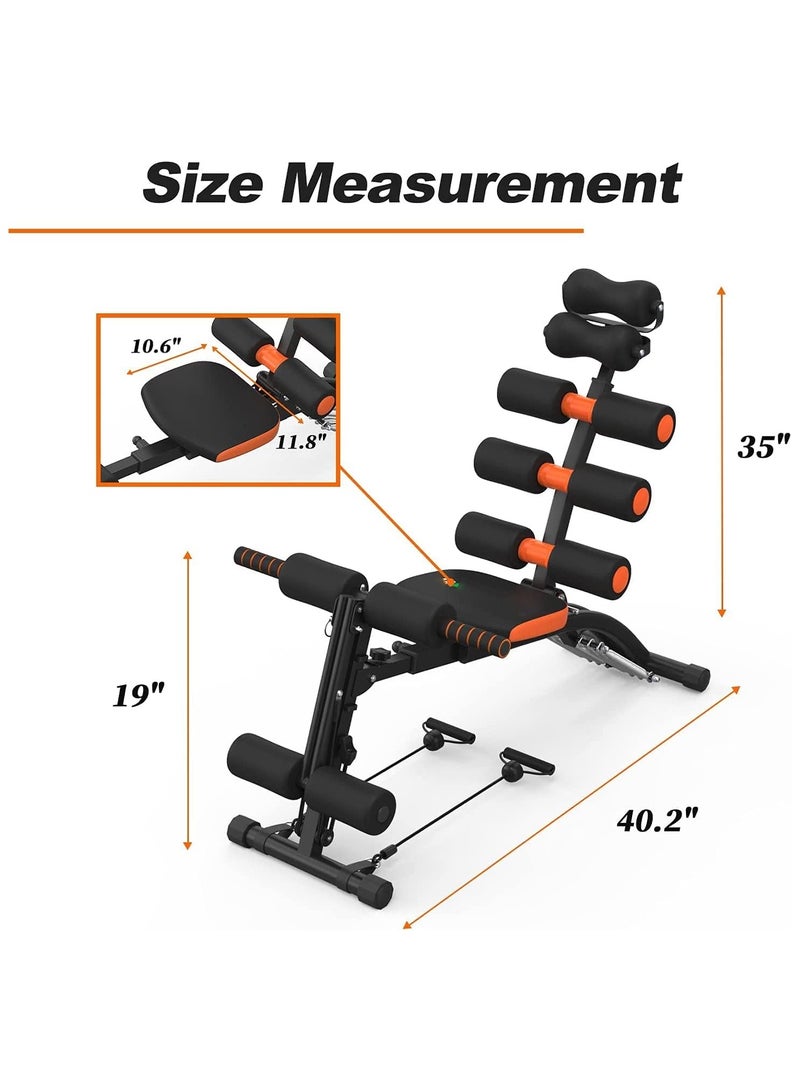 Abdominal Trainer – Core & Abs Rocket Exercise Chair with Foam Rollers, Adjustable Levels, Fitness Crunch Machine & Workout Bench for Home Gym - Image 5