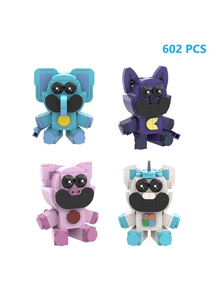 General - 602 Pcs  Smiling Critters Anime Characters Building Blocks Set - Image 1