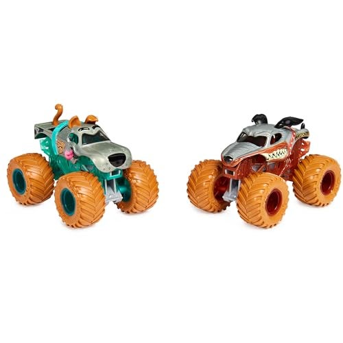 Monster Jam, Official Monster Mutt Rottweiler Vs. Scooby Doo Color-Changing Die-Cast Monster Trucks, 1:64 Scale - Image 4