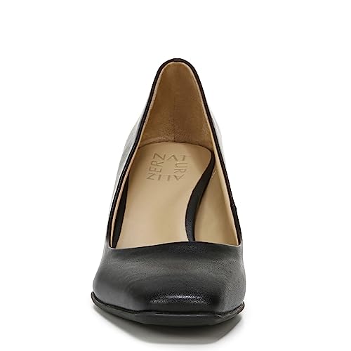 Naturalizer Womens Warner Square Toe Block Heel Pump,Black Smooth,5 - Image 4