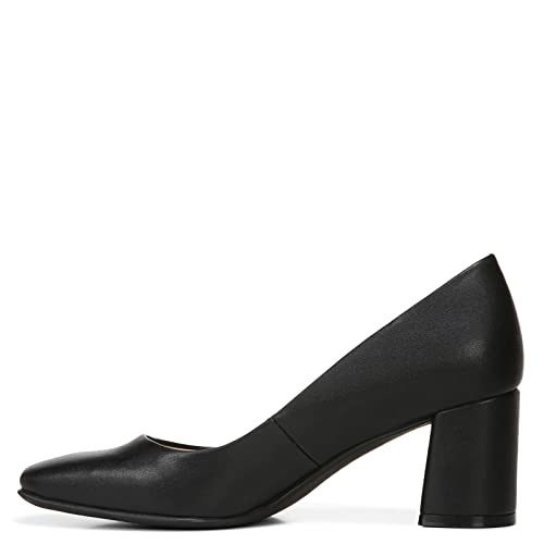 Naturalizer Womens Warner Square Toe Block Heel Pump,Black Smooth,5 - Image 5