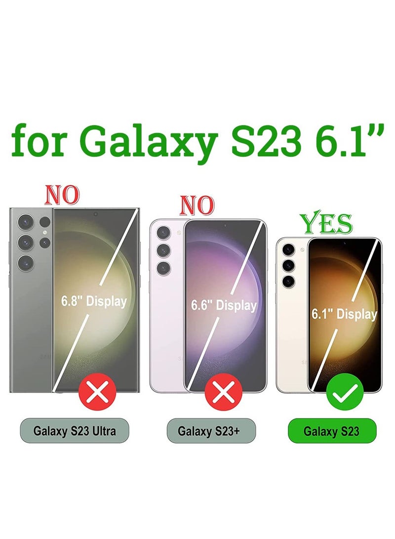 KASTWAVE Galaxy S23 Crossbody Wallet Case, Removable Shoulder Lanyard Strap Leather Phone Case with Credit Card Slot Holder Purse Case Gift for Women Compatible with Samsung Galaxy S23(Purple) - Image 5