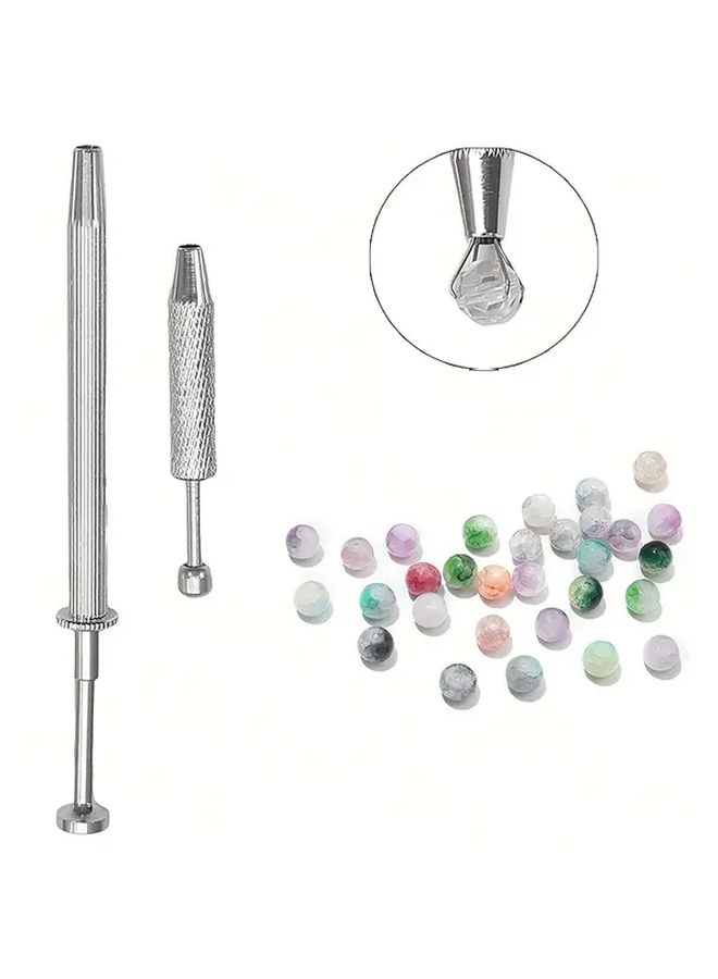 Precision Anti Slip Fork Tip Tweezers Set Long and Short Styles 2pcs for Jewelry Electronics - Image 1