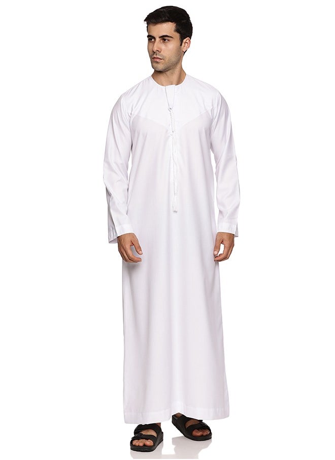 U.S. ELK Mens's Long Sleeve Emirati Kandura | Islamic Dishdasha Jubba for Men | Muslim Robe for Comfort, Style, and Tradition | Islamic Clothing  - Image 1