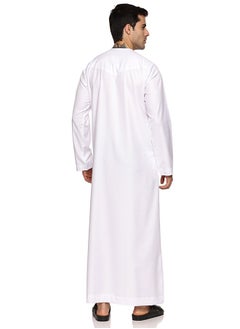 U.S. ELK U.S. ELK Men's Long Sleeve Emirati Kandura | Islamic Dishdasha Jubba for Men | Muslim Robe for Comfort, Style, and Tradition | Islamic Clothing  - Image 3