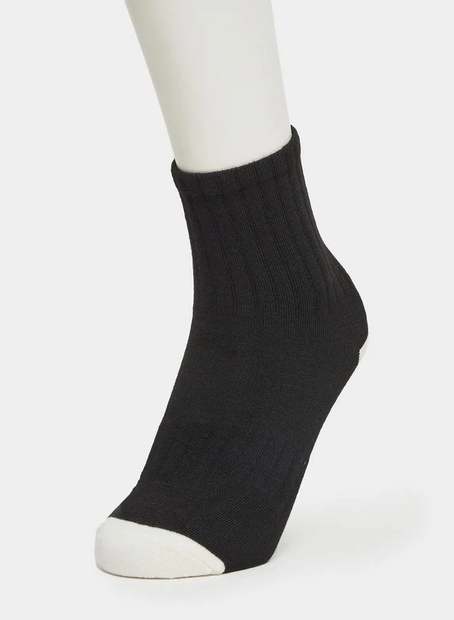 Styli Pack of 3 - Contrast Detail Cuff Crew Socks
