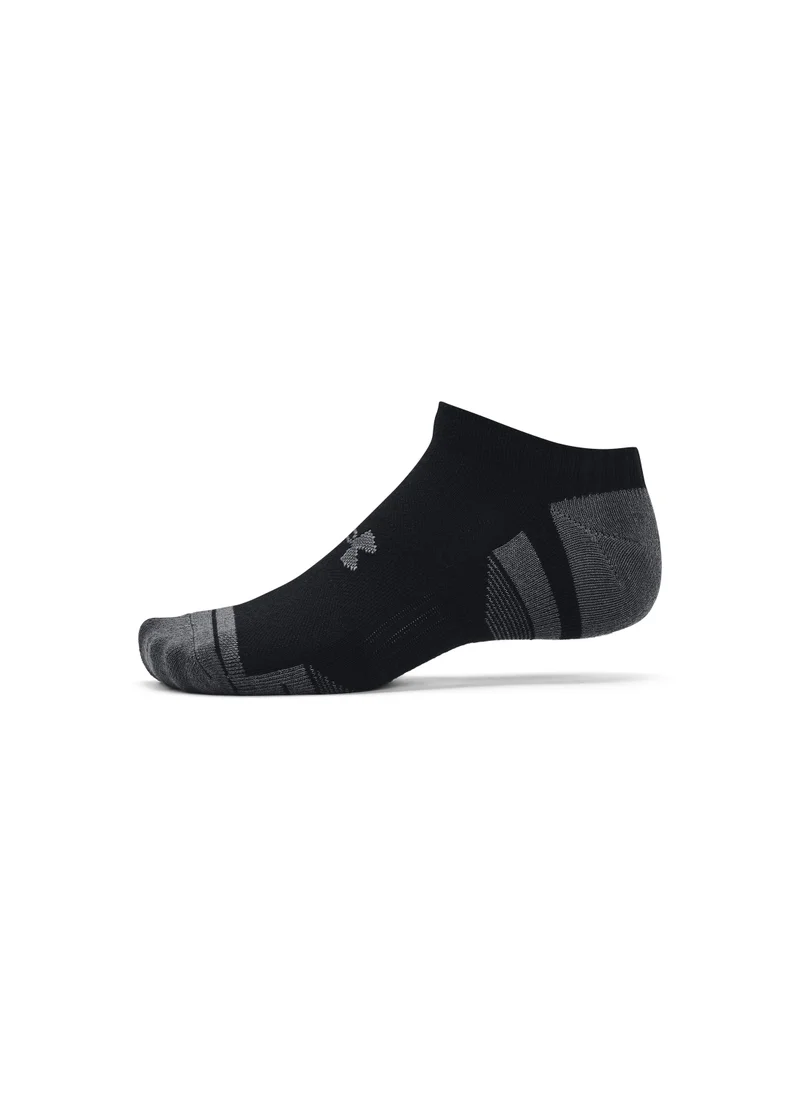 اندر ارمور Unisex Performance Cotton No Show Socks (Pack of 3)