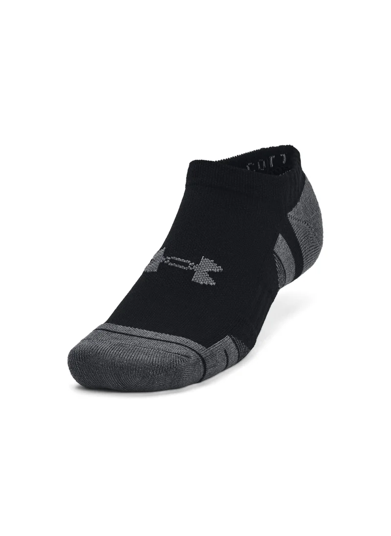 اندر ارمور Unisex Performance Cotton No Show Socks (Pack of 3)