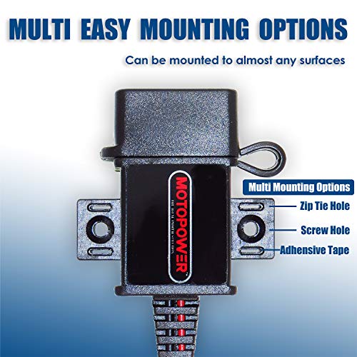 MOTOPOWER MP0609A 3.1Amp Motorcycle USB Port Kit SAE to USB Adapter On Motorcycle - Image 4