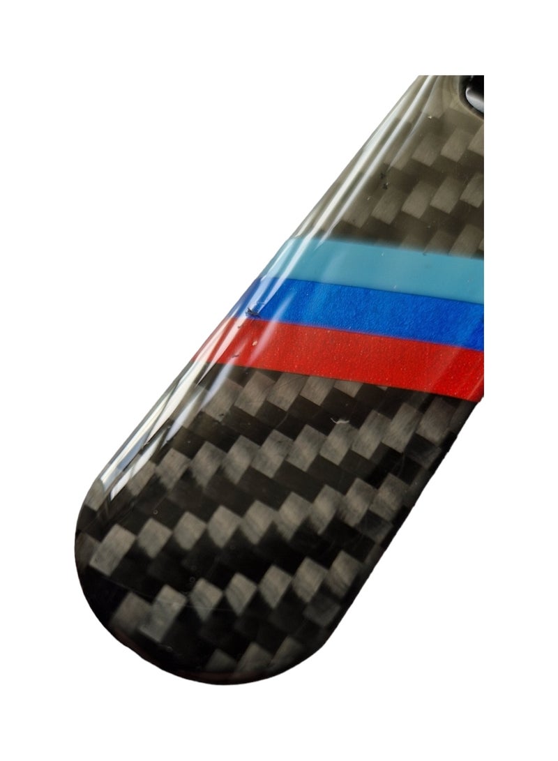 Carbon Fibre Key Ring for BMW Accessories M Stripes Gift Keychain - Image 3