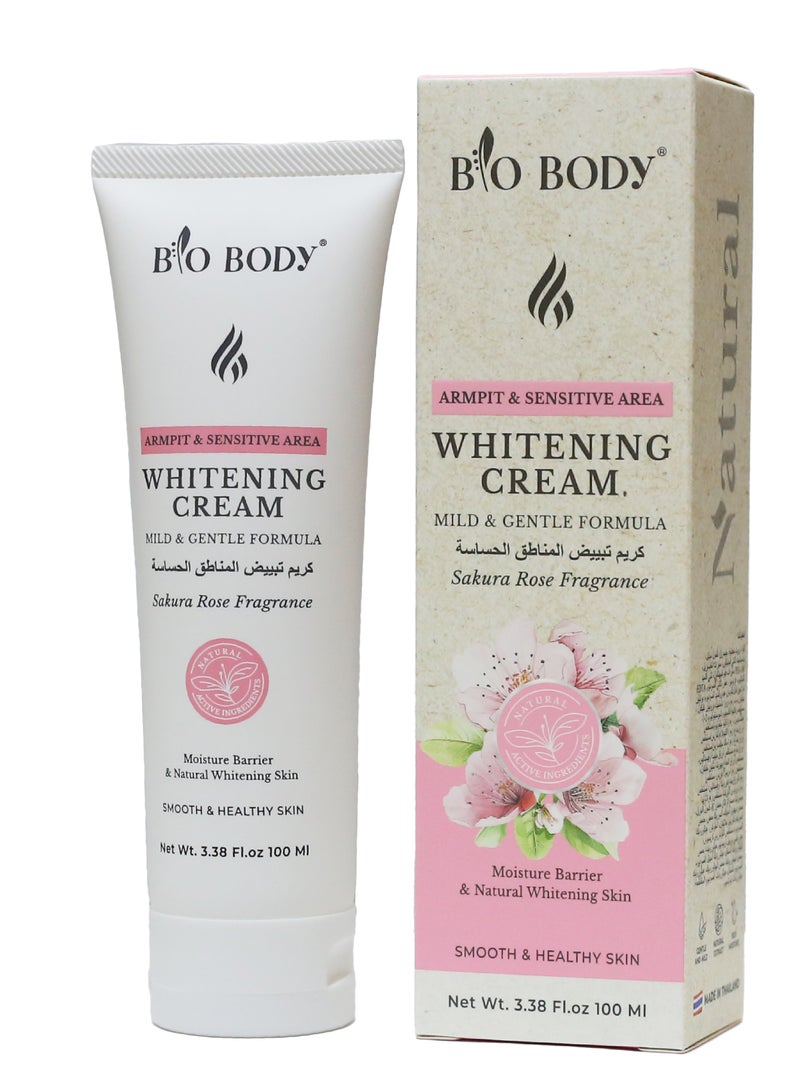 bio-body Whitening Cream Sakura Rose Fragrance 100ml - Image 1