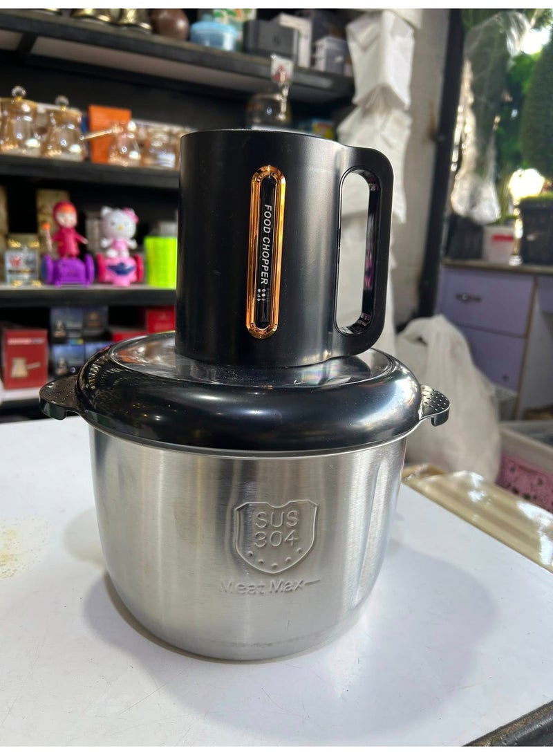 Generic valueable 1 Multifunctional 5L Electric Food Chopper and Slicer - High-Quality Stainless Steel Bowl for Chopping Meat and Vegetables - Image 3