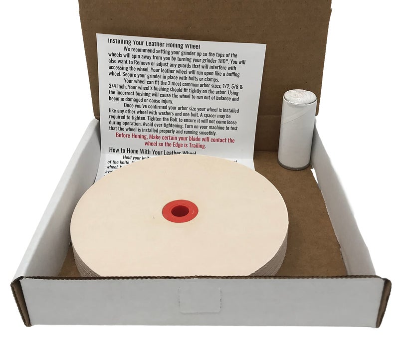 Pro Sharpening Supply 6" Pro Sharpening Supply Leather Honing Wheel Fits 6 in. Bench Grinders and Polishers - Image 4
