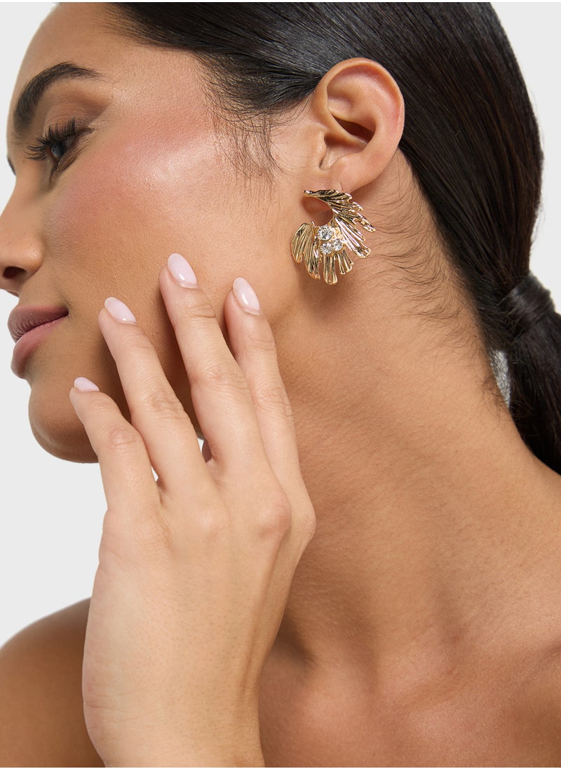 Ella Limited Edition - Embellished Floral Stud Earrings - Image 1