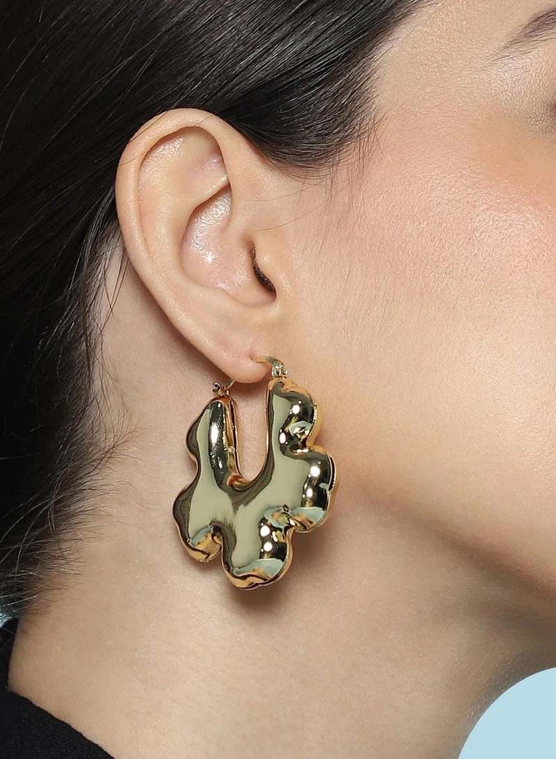 سوهي أقراط دائرية للنساء بتصميم البافر بولت | لون كاليفورنيا | مقاس واحد | سبيكة معدنية | إغلاق بخطاف | أقراط للاستخدام اليومي والمناسبات