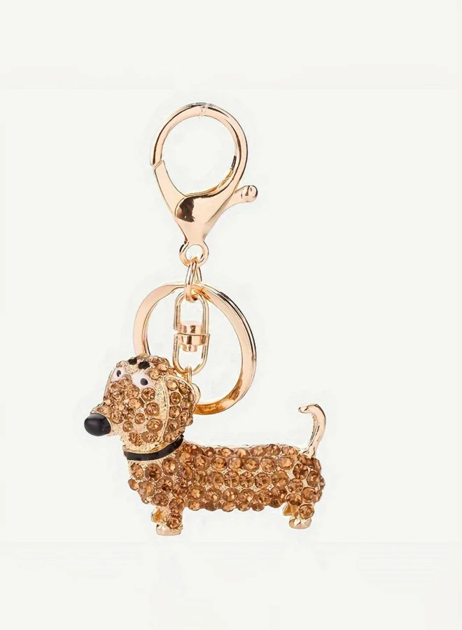تايك تو Embellished Dog Pendant Keychain