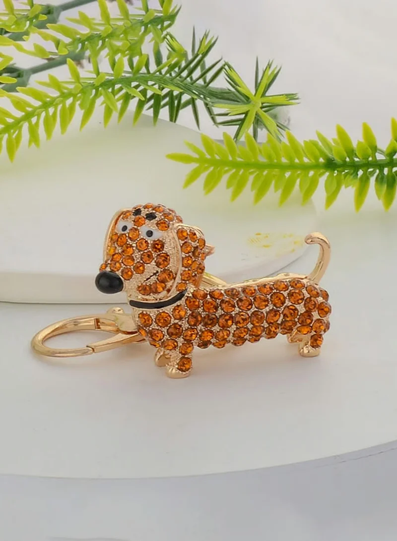 ستايلي Embellished Dog Pendant Keychain