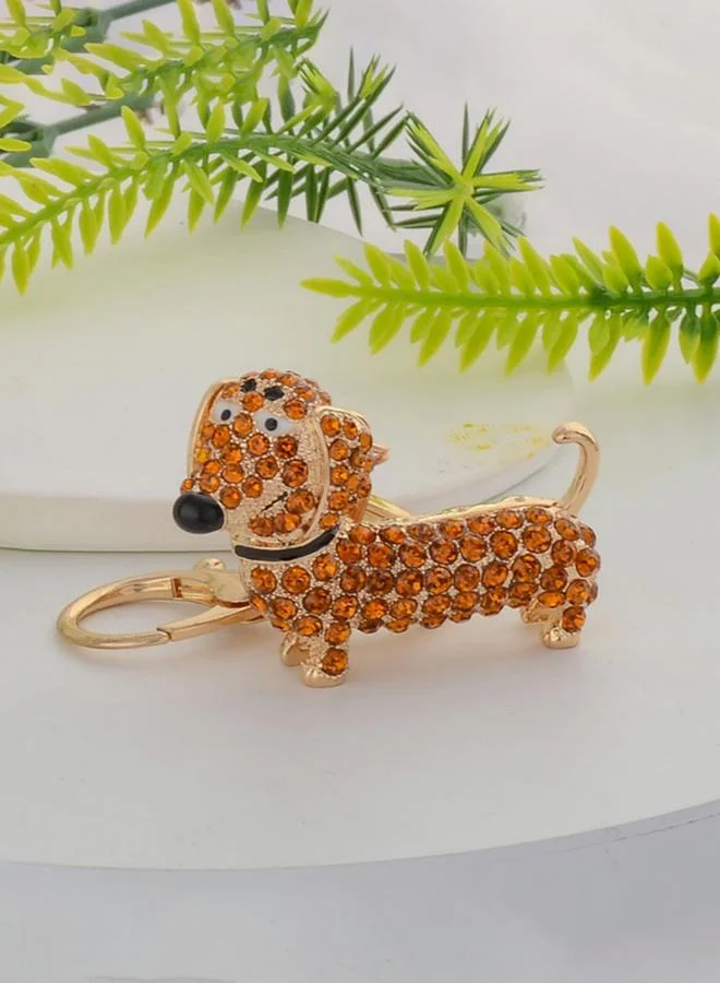 ستايلي Embellished Dog Pendant Keychain