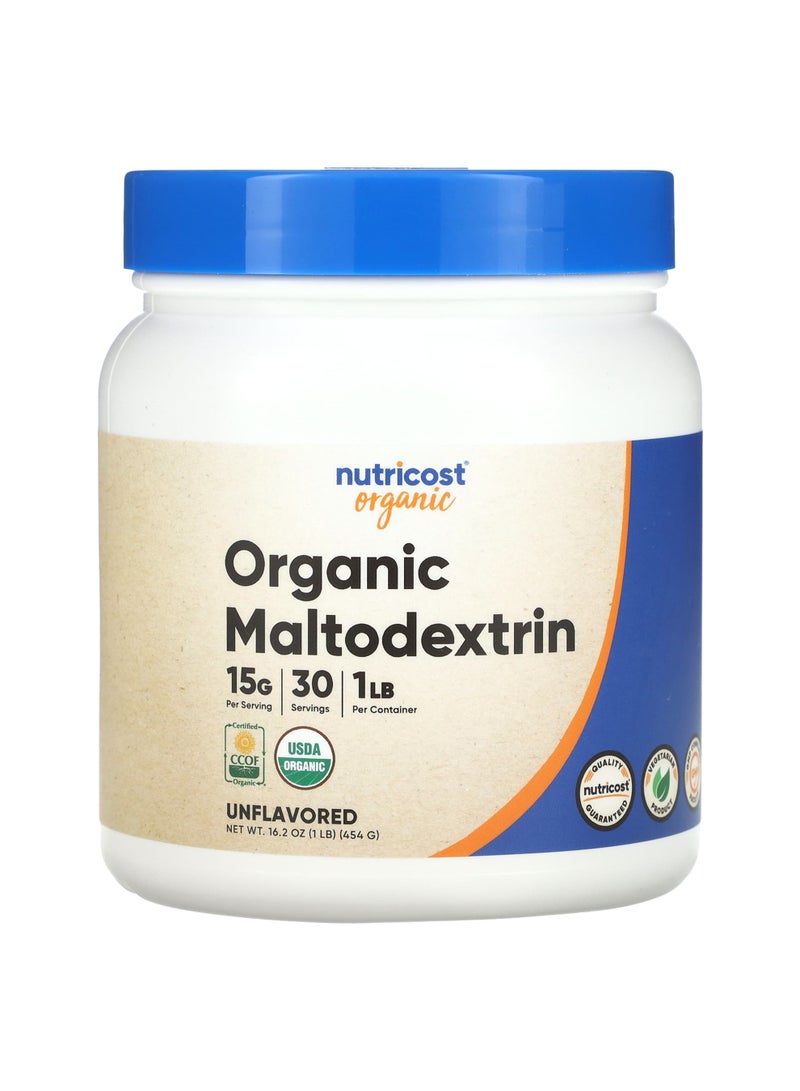 Organic Maltodextrin, Unflavored, 1 lb (454 g)