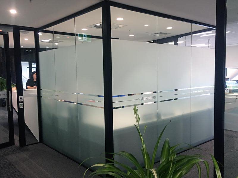 The Seven Colours Frosted Glass Film Vinyl for Window Decoration Privacy Opaque Sparkle Frosted Self Adhesive Glass Film Vinyl Anti UV Heat Resistant Office Glass Film 48x24 Inches - Image 4