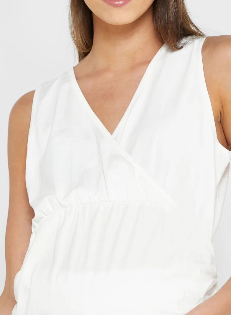 dagi Surplice Neck Tank Top