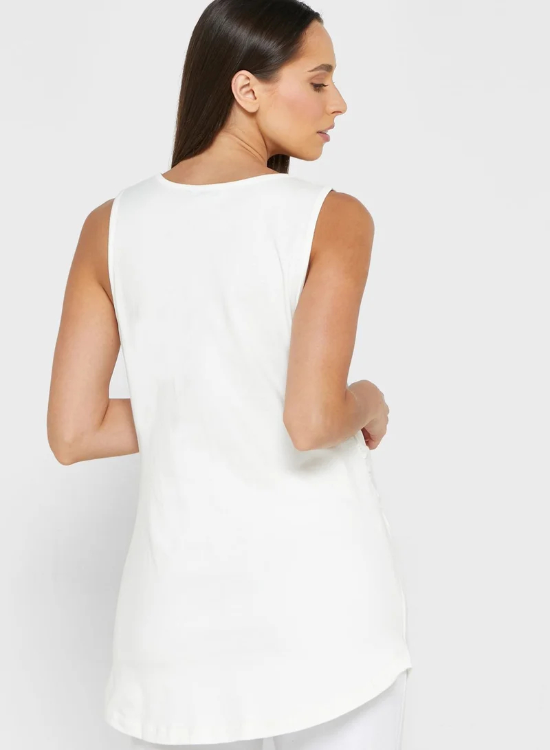 dagi Surplice Neck Tank Top