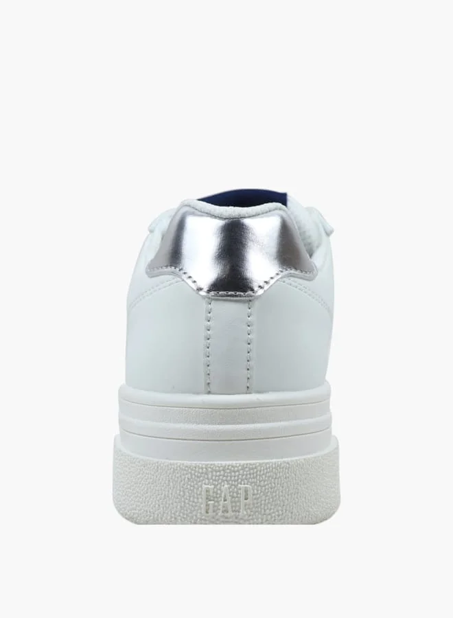 GAP Women's Panelled Sneakers with Lace-Up Closure - PARADISE II