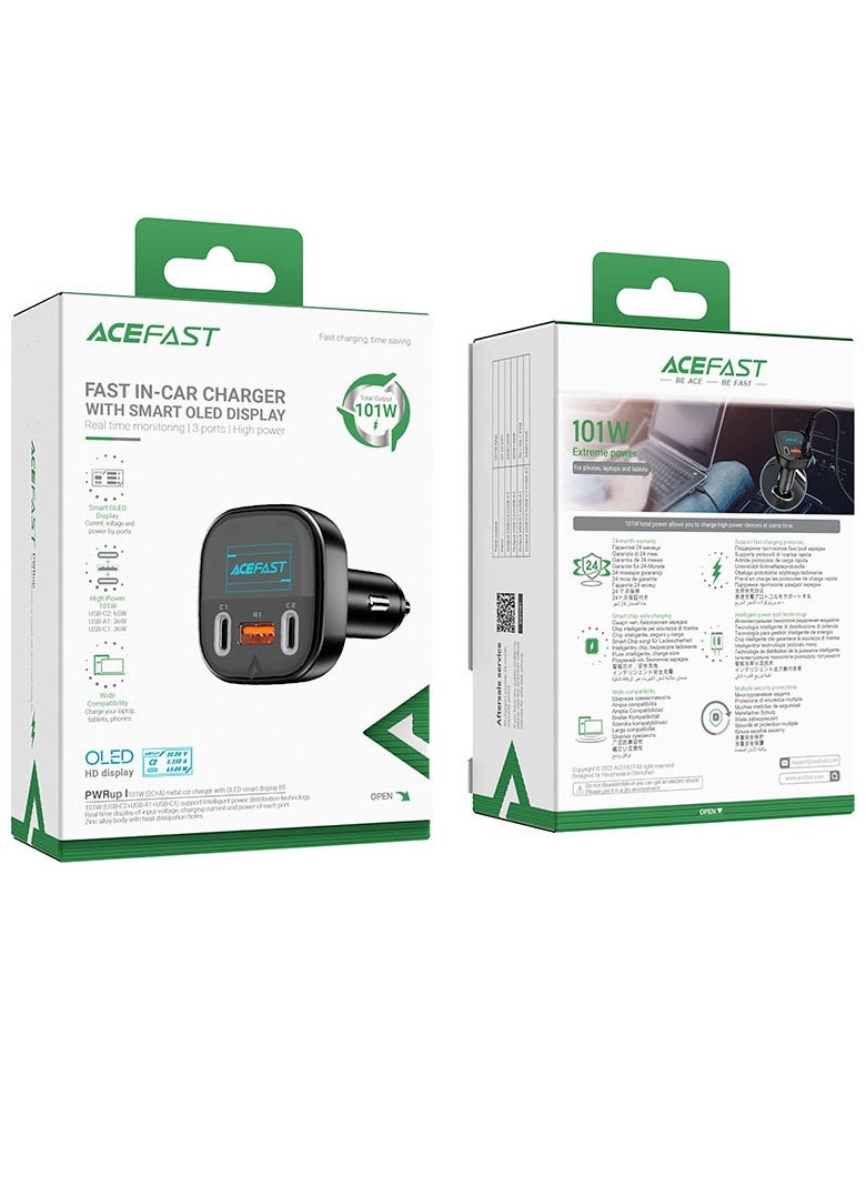 Fast Charge Car Charger B5 - 101W (2x USB-C + USB-A)