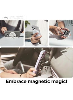 Elago Magnetic Liquid Silicone for iPhone 15 Pro MAX Case Cover with MagSafe Shockproof - Light Blue  - Image 3