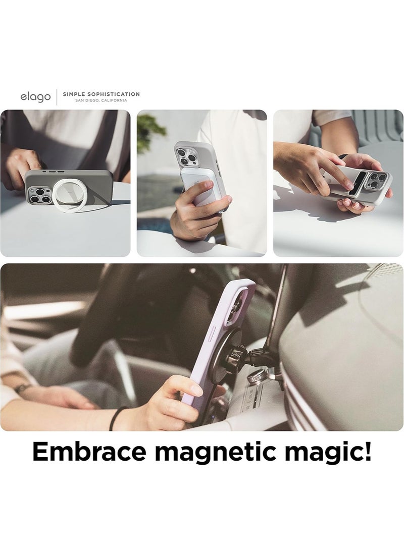 Elago - Magnetic Liquid Silicone for iPhone 15 Pro MAX Case Cover with MagSafe Shockproof - Light Blue - Image 1
