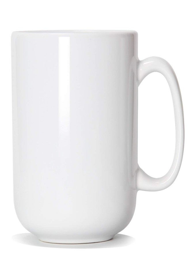 Smilatte 20 OZ Large Coffee Mug, M016 Plain Ceramic Boss Big Tea Cup with Handle for Dad Men, White - Image 1