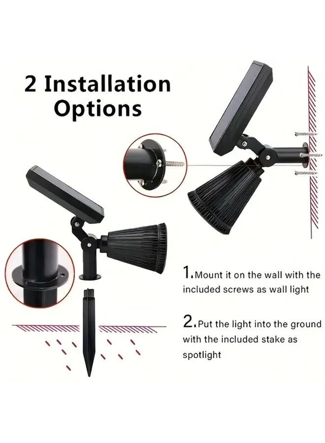 2PCS RGB Solar Outdoor Spot Lights Auto On Off Timer 7 LED Modes Adjustable Beam Landscape Lighting - Image 5