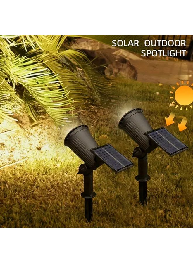 2PCS RGB Solar Outdoor Spot Lights Auto On Off Timer 7 LED Modes Adjustable Beam Landscape Lighting - Image 2