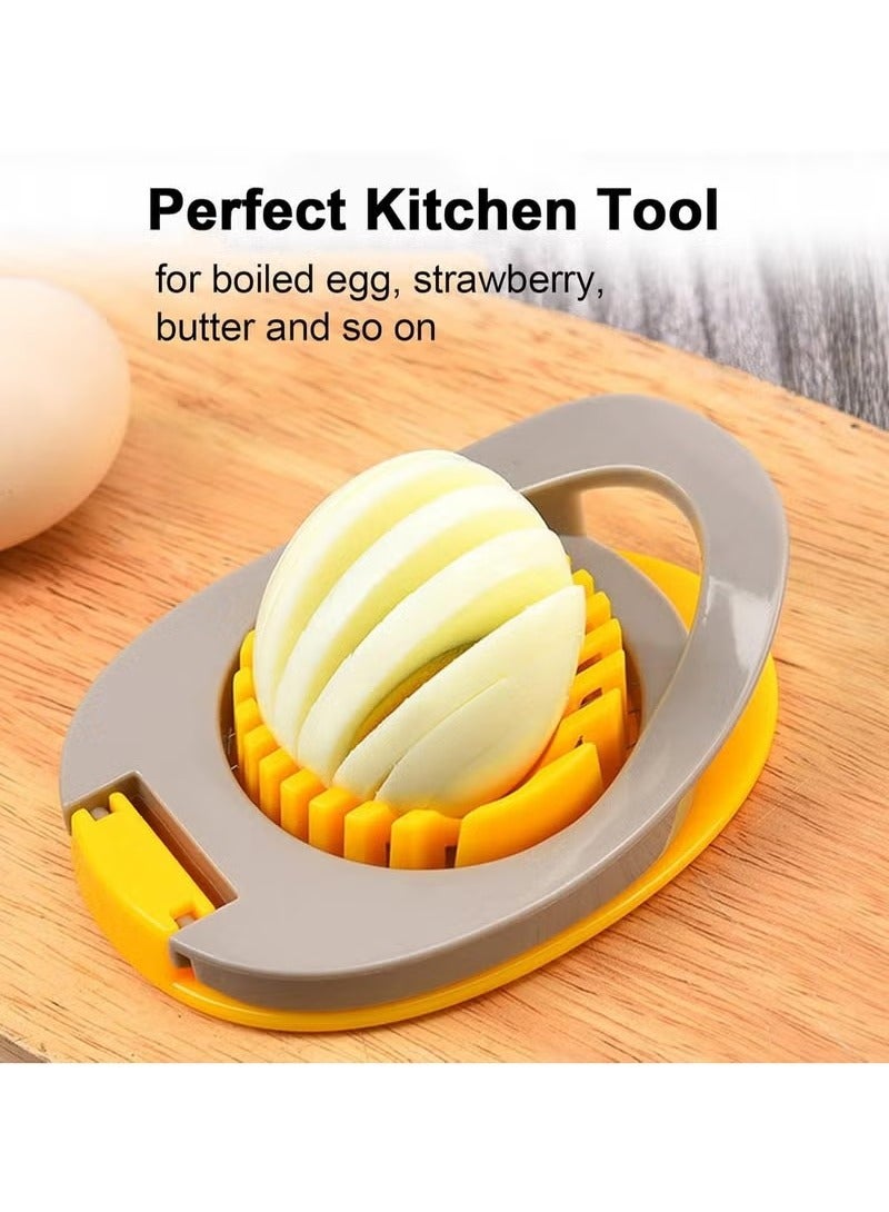 Egg Slicer for Hard Boiled Eggs, Egg Cutter Strawberry Slicer, Heavy Duty Stainless Steel Wire Egg Cutter for Hard Boiled Eggs/Soft Fruits/Butter/Mushroom - Image 3
