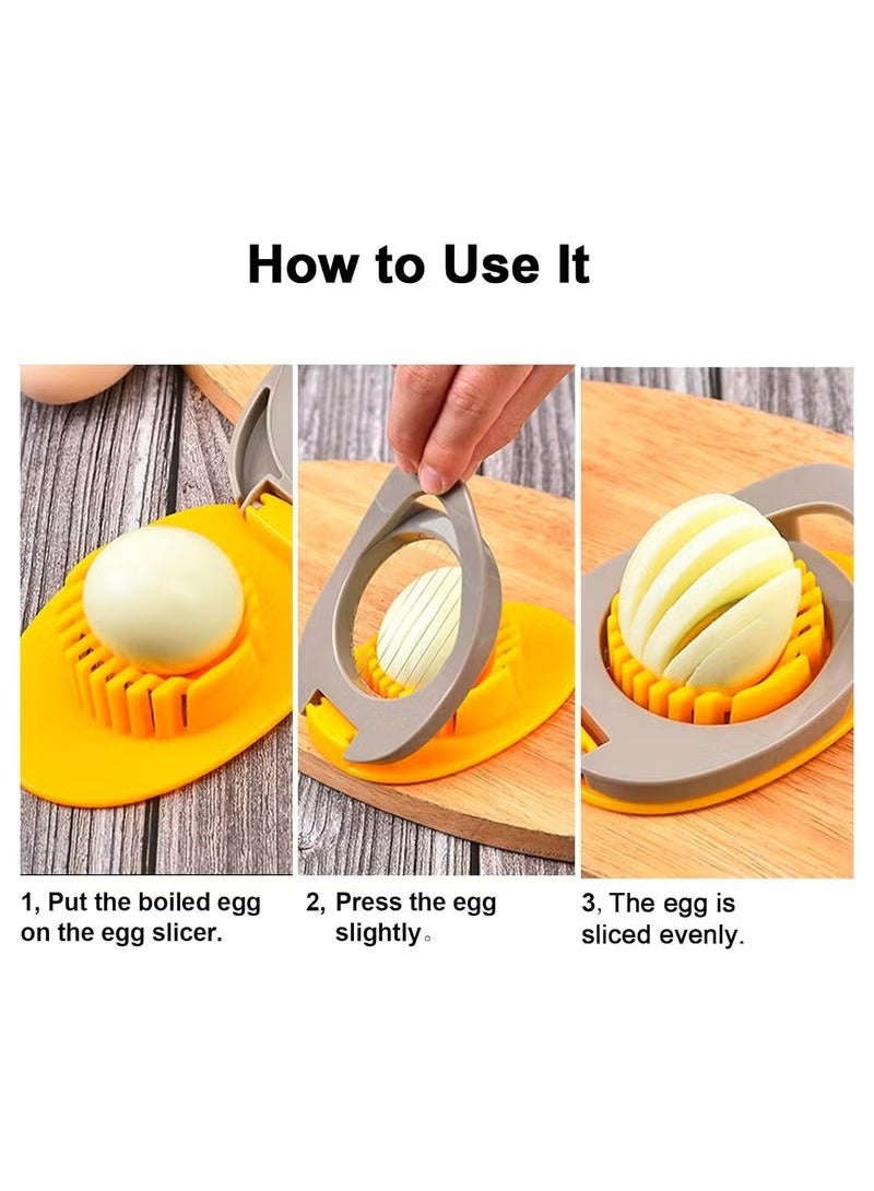 Egg Slicer for Hard Boiled Eggs, Egg Cutter Strawberry Slicer, Heavy Duty Stainless Steel Wire Egg Cutter for Hard Boiled Eggs/Soft Fruits/Butter/Mushroom - Image 4