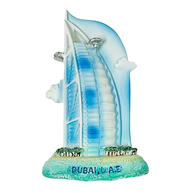 Moira 3D Resin Magnet for Fridge Decoration Travel Souvenir Dubai Burj Al Arab - Image 2
