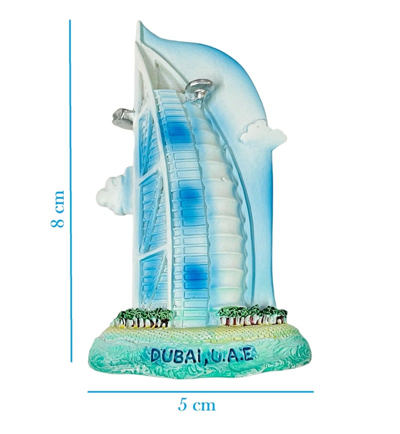 Moira 3D Resin Magnet for Fridge Decoration Travel Souvenir Dubai Burj Al Arab - Image 3