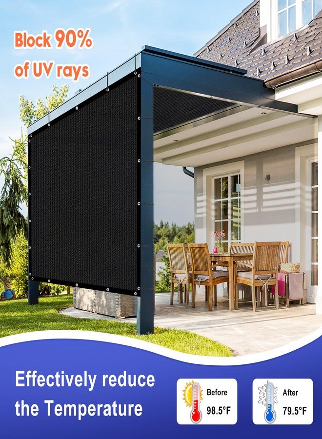 Sunocity 90% Sun Shade Cloth with Grommets, 10'X 10' Black Pergola Shade Cover Canopy Mesh Tarp Privacy Screen for Patio, Outdoor, Garden, Backyard - Image 5