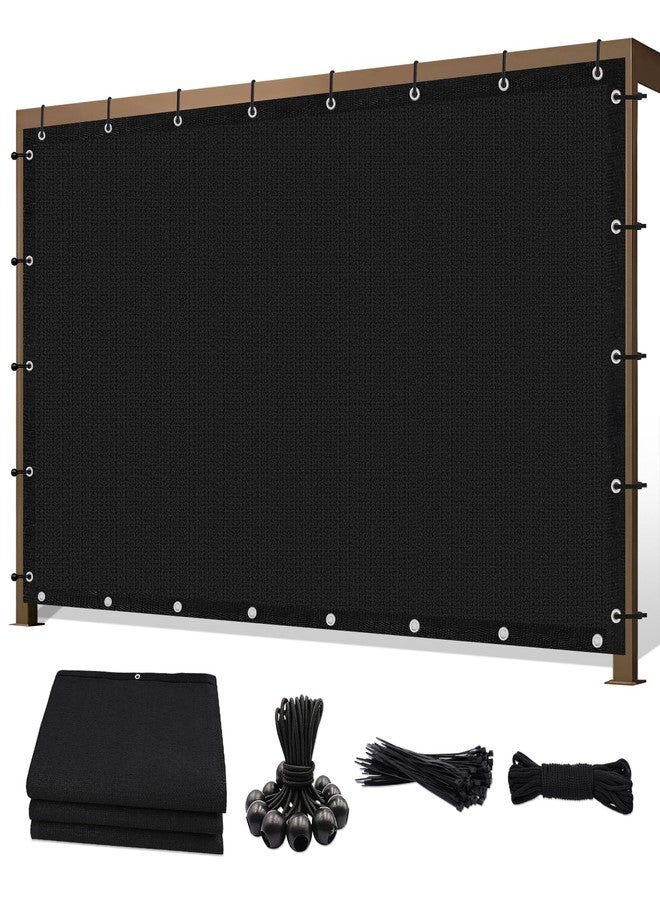 Sunocity 90% Sun Shade Cloth with Grommets, 10'X 10' Black Pergola Shade Cover Canopy Mesh Tarp Privacy Screen for Patio, Outdoor, Garden, Backyard - Image 1