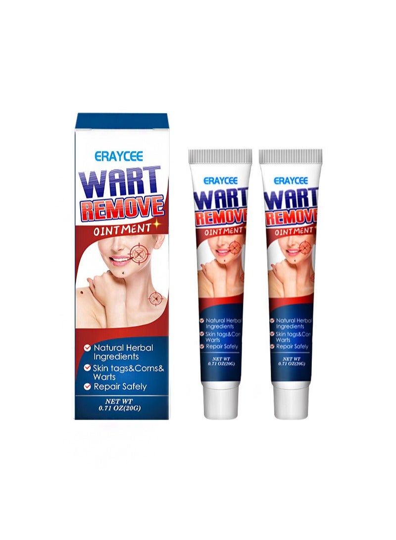 ERAYCEE 2 Pieces Wart Remove Ointment，Natural Herbal Wart Removal Cream, Treatment Of Common Warts  - Image 1
